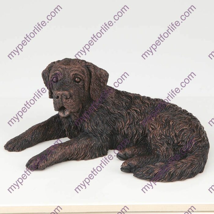 Bronze style dog cremation urn, saint bernard