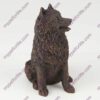 Bronze style dog cremation urn, samoyed