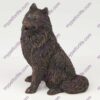 Bronze style dog cremation urn, samoyed