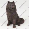 Bronze style dog cremation urn, samoyed