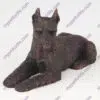 Bronze style dog cremation urn, schnauzer