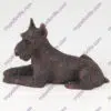 Bronze style dog cremation urn, schnauzer