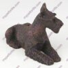 Bronze style dog cremation urn, schnauzer