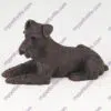 Bronze style dog cremation urn, schnauzer