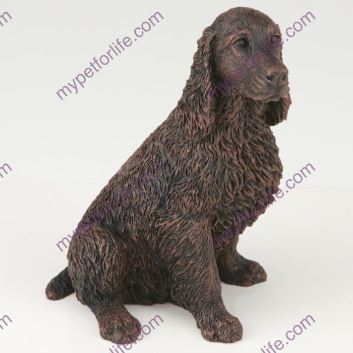 Bronze style dog cremation urn, springer spaniel