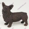 Bronze style dog cremation urn, welsh corgi