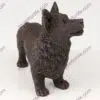 Bronze style dog cremation urn, welsh corgi