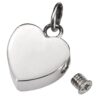 Stainless Steel Remembrance Heart Cremation Pendant, open