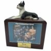 Boston Terrier dog figurine memorial funeral cremation urn