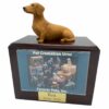 Dachshund dog figurine memorial funeral cremation urn