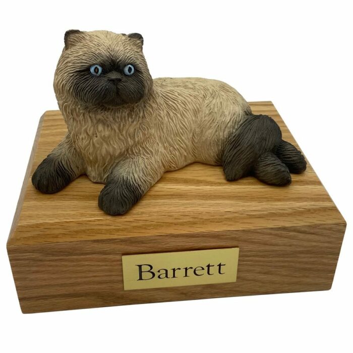 Himalayan, laying, cat memorial cremation funeral urn