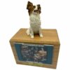 Papillon dog photo holder memorial cremation urn