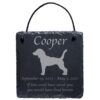 Engraved silhouette memorial slate plaque, Beagle 2, cord