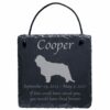 Engraved silhouette memorial slate plaque, cord, King Charles Spaniel 1