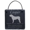 Engraved silhouette memorial slate plaque, cord, Mastiff 1