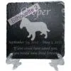 Engraved silhouette memorial slate plaque, stand, Cocker Spaniel sill4