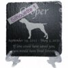 Engraved silhouette memorial slate plaque, stand, German Shorthaired Pointer sill1