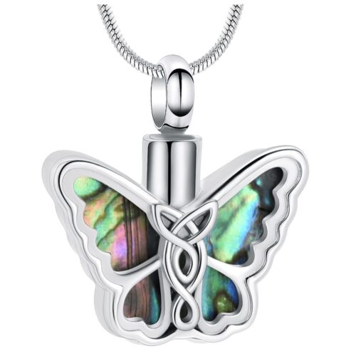 Butterfly Abalone pet memorial cremation pendant