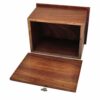 Rosewood photo frame wood pet memorial cremation urn, bottom, open