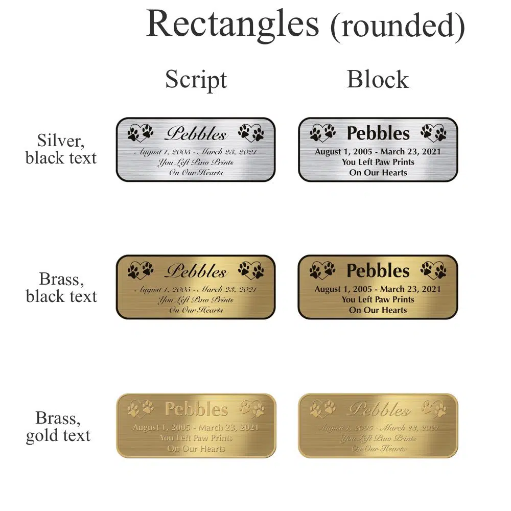 Stamped Brass Rectangle Stamped Brass Tags Round Corner .036