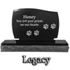 2" laser engraved granite pet headstone with base, legacy style