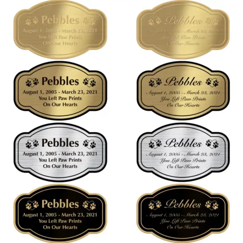 Ornate 2 style laser-engraved acrylic plates, all colors