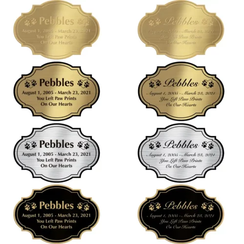 Ornate 3 style laser-engraved acrylic plates, all colors