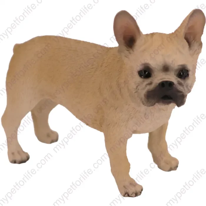 Standing Fawn French Bulldog Dog figurine for memorial urn, front