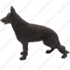 Standing Black German Shepherd Dog figurine for memorial urn, side