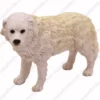 Standing Great Pyrenees Dog figurine for memorial urn, front