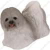 Standing Gray Lhasa Apso dog figurine for memorial urn, front