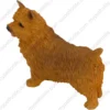 Standing Norwich Terrier dog figurine for memorial urn, side