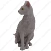 Blue Cornish Rex cat figurine for memorial urn, side