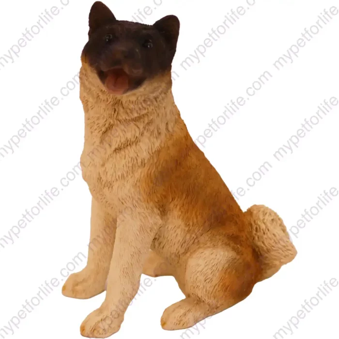 Akita, front, dog figurine for memorial urn