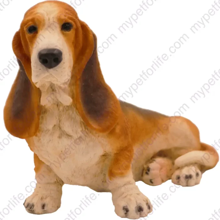 Basset Hound, front, dog figurine for memorial urn