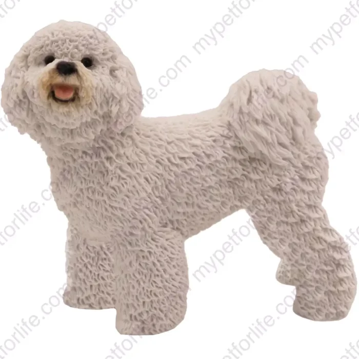 Bichon Frise, front, dog figurine for memorial urn