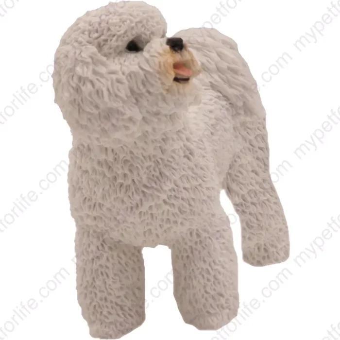 Bichon Frise, side, dog figurine for memorial urn