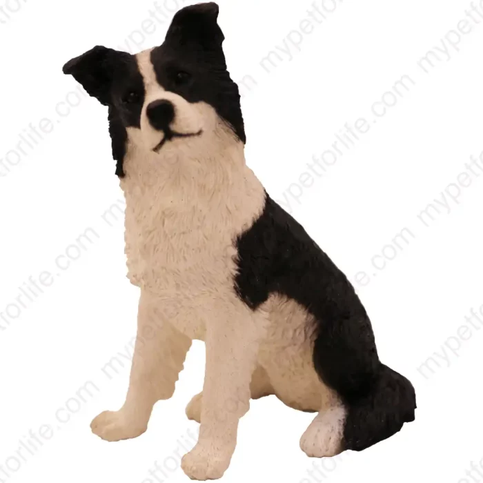 Border Collie, front, dog figurine for memorial urn