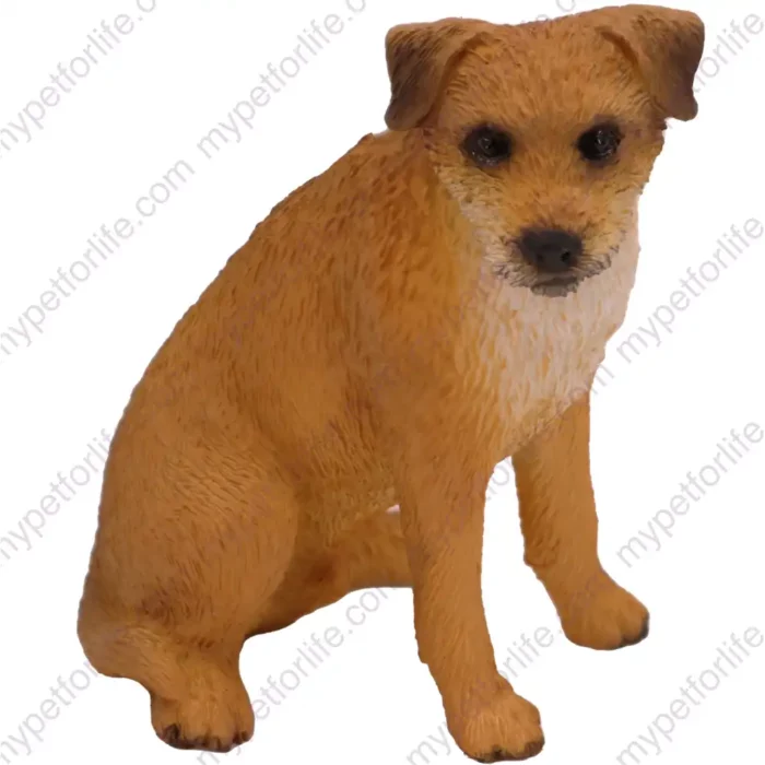 Border Terrier, front, dog figurine for memorial urn