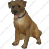 Border Terrier, front, dog figurine for memorial urn