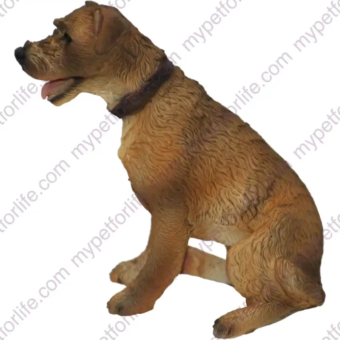 Border Terrier, side, dog figurine for memorial urn