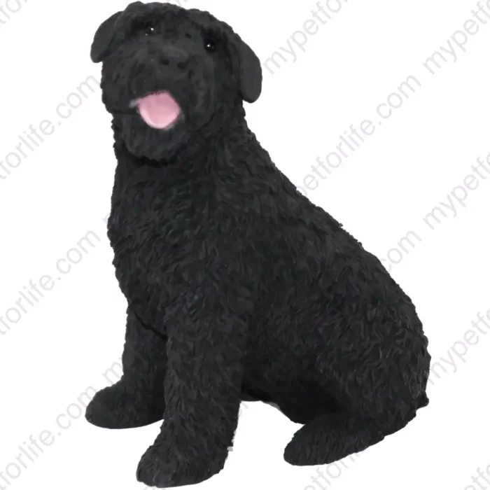 Bouvier, front, dog figurine for memorial urn