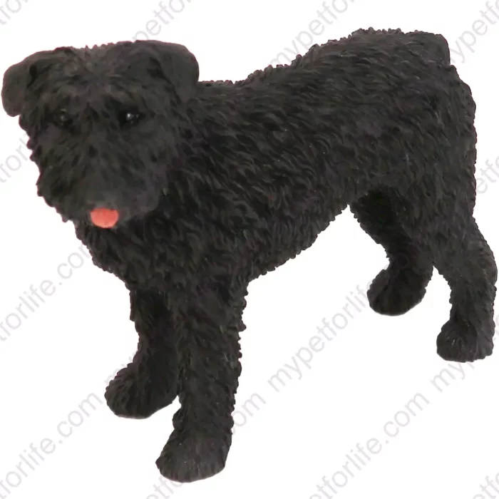 Bouvier, front, dog figurine for memorial urn