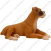 Boxer, ears down, side, dog figurine for memorial urn