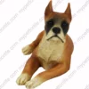 Boxer, ears up, front, dog figurine for memorial urn