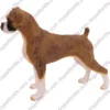 Brindle Ears Down Boxer dog figurine for memorial urn, side