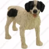 Brittany, black, front, dog figurine for memorial urn