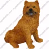 Chow Chow, red, front, dog figurine for memorial urn