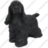 Cocker Spaniel, black, front, dog figurine for memorial urn