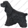 Cocker Spaniel, black, side, dog figurine for memorial urn